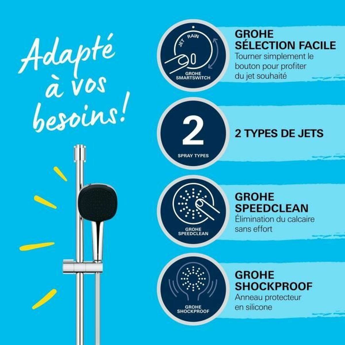 Grohe Colonne De Douche Grohe Vitalio Comfort 110 Plastique