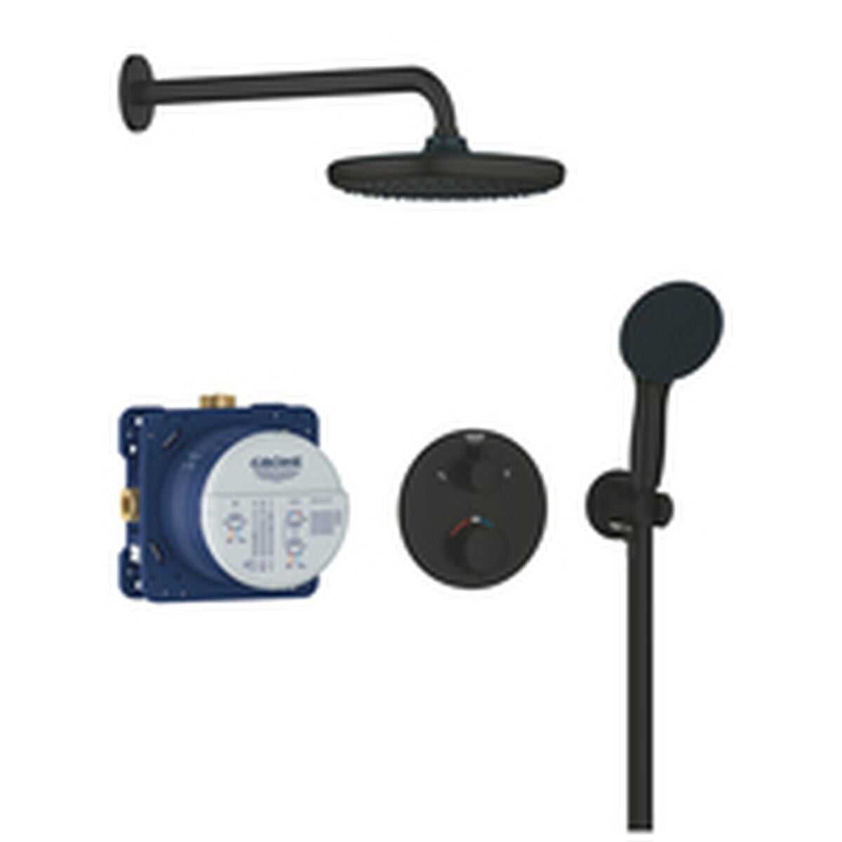 Pack douche encastrée Grohe Precision Thermostatique avec Vitalio Start 250 – Noir