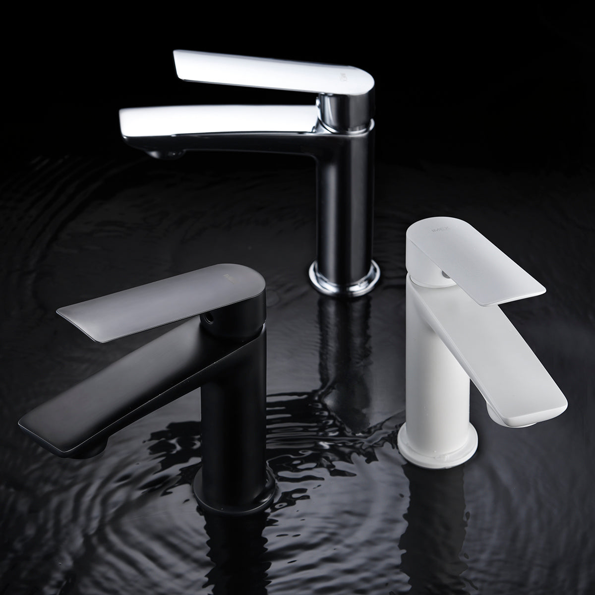 Mitigeur lavabo IMEX Lúxor Blanc mat en ambiance
