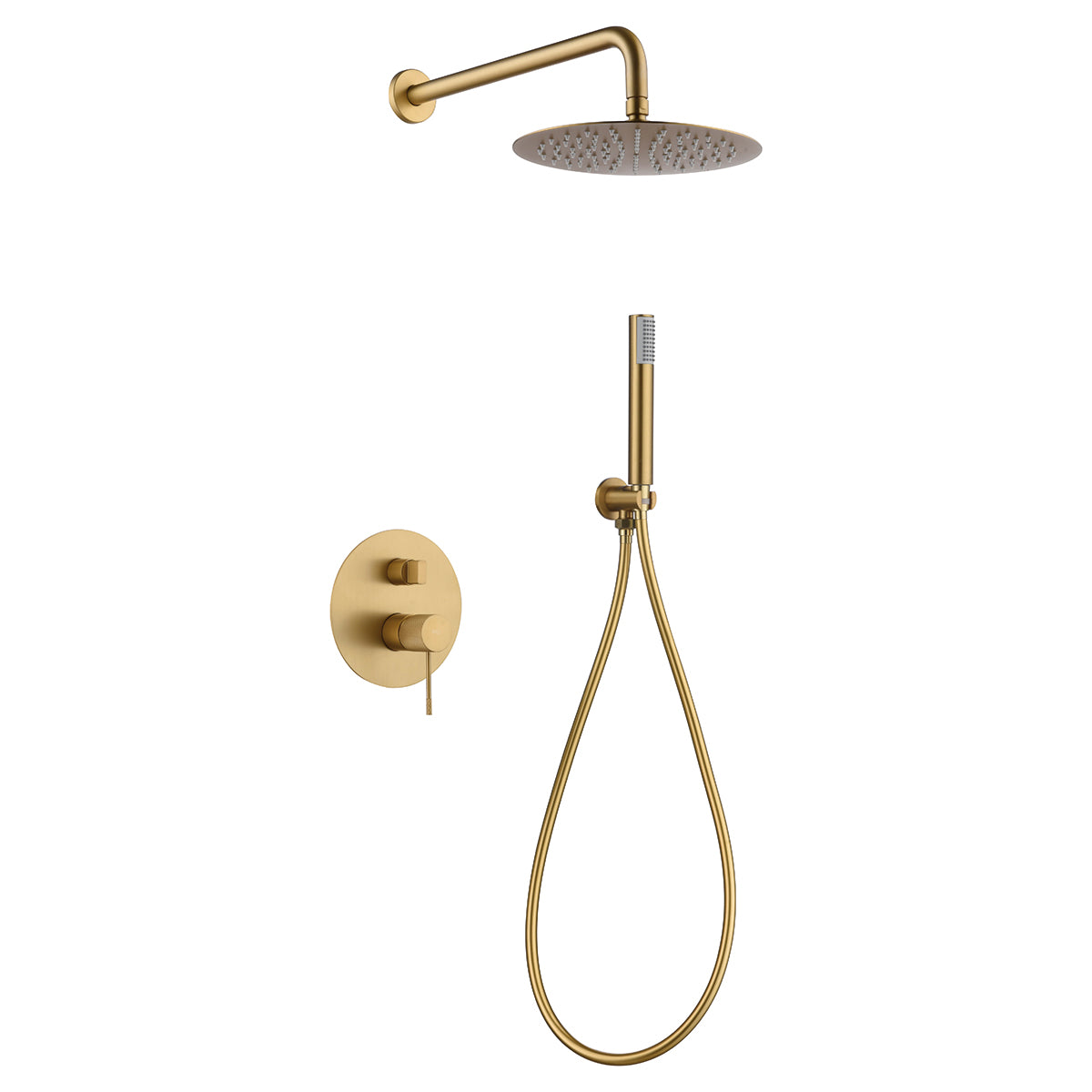 Ensemble de douche encastré IMEX Line finition or brossé - GPD038/OC