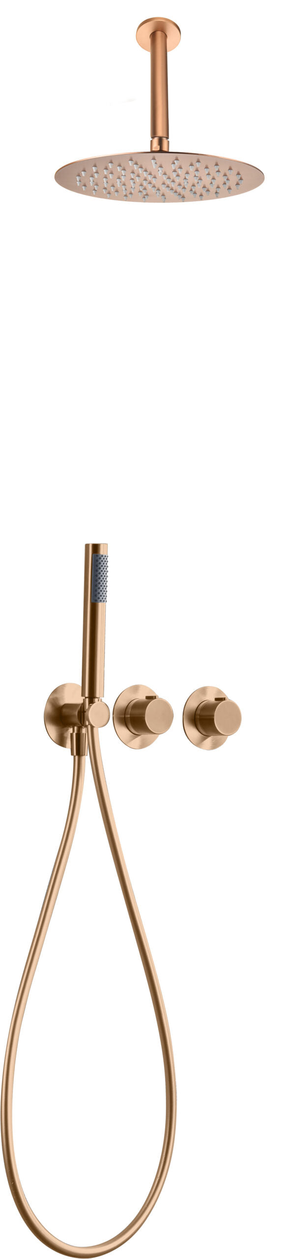 Douche encastrée IMEX Breda or rose brossé GTB056/ORC