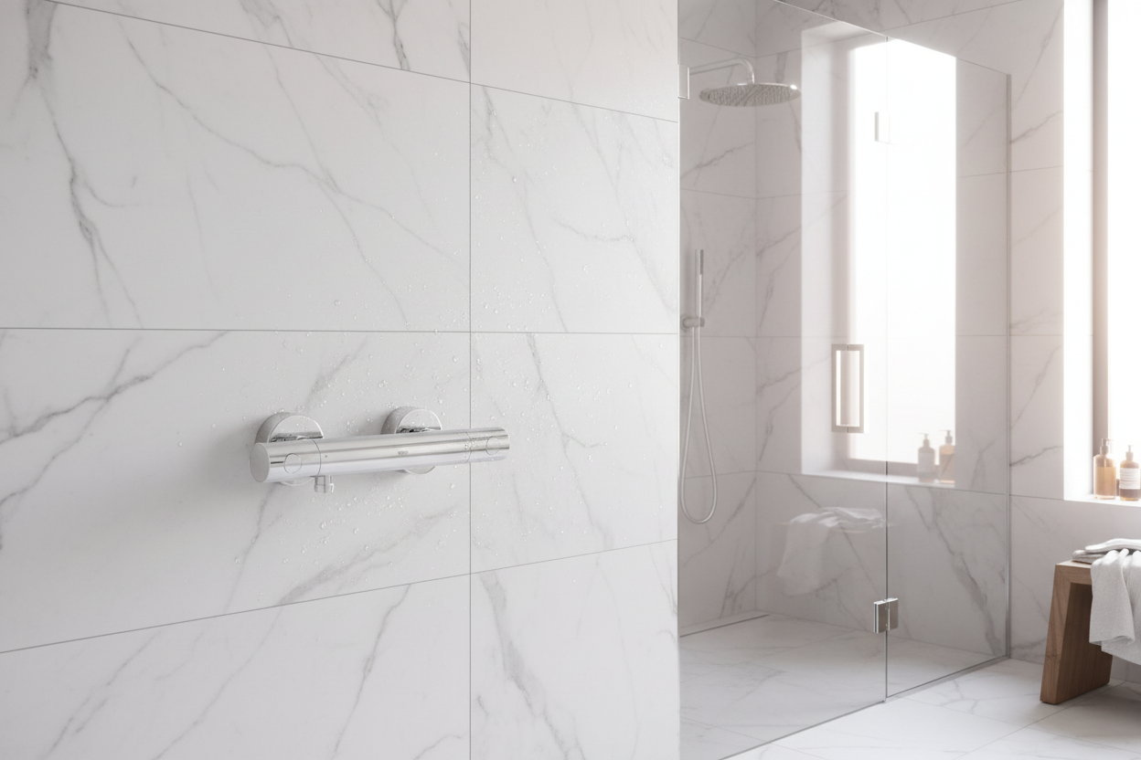Thermostat Grohe dans salle de bain