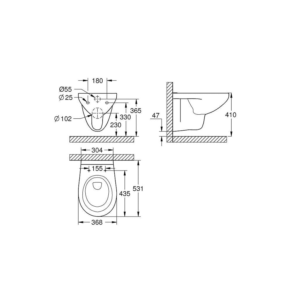 Grohe Sans Odeur Grohe   Suspendu Blanc