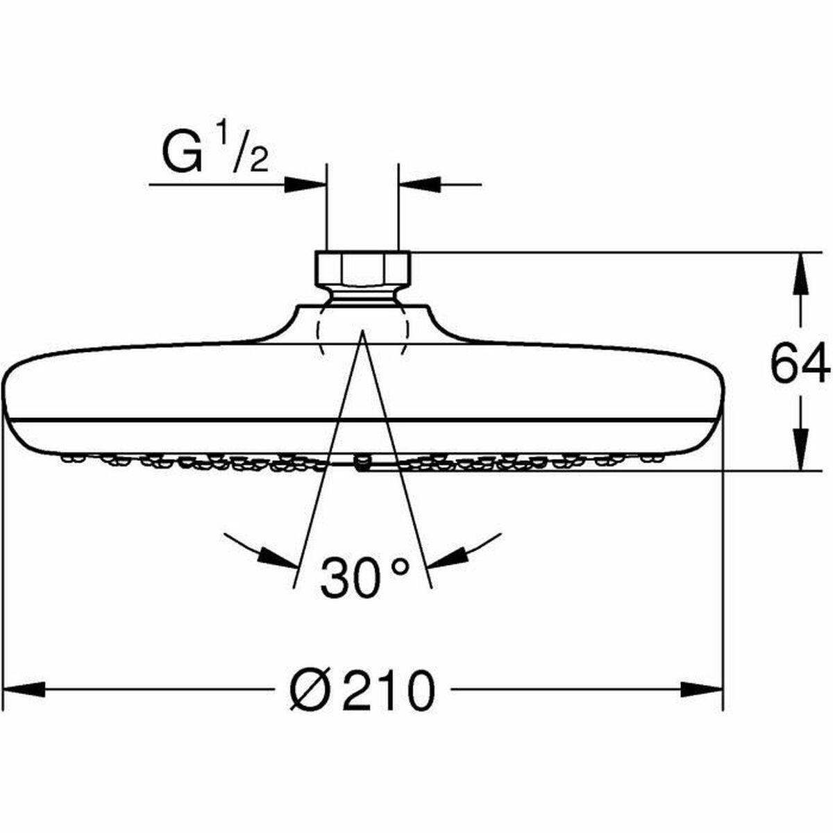Grohe Pomme De Douche Grohe Vitalio Start Ronde