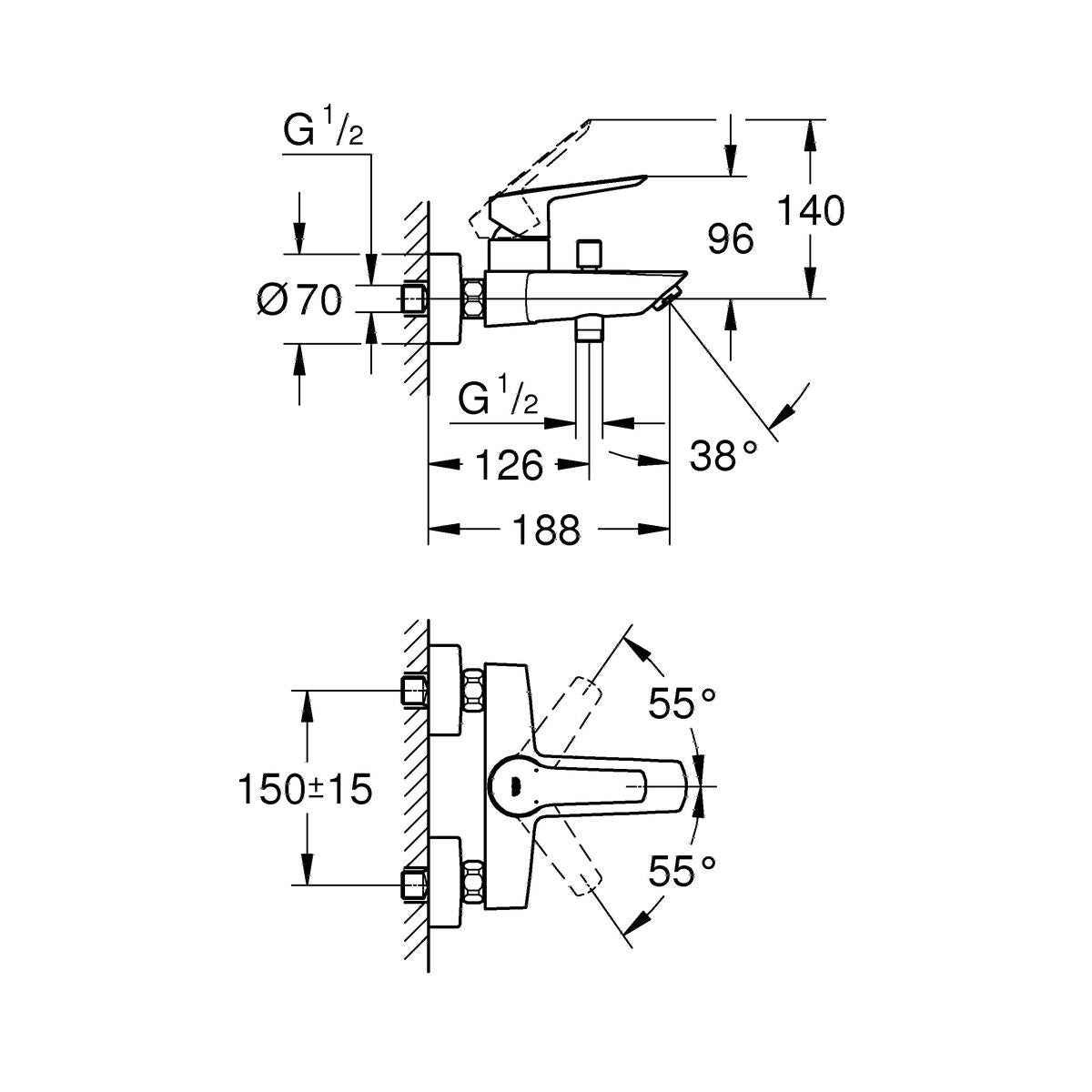 Mitigeur Grohe 23206002 – Robinetterie premium chromée