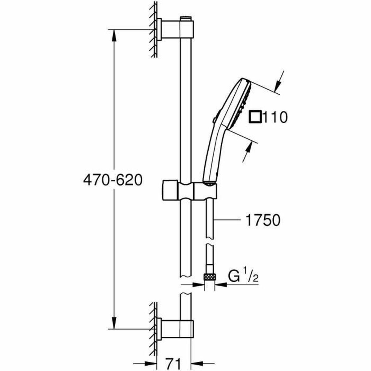 Grohe Colonne De Douche Grohe Vitalio Comfort 110 Plastique