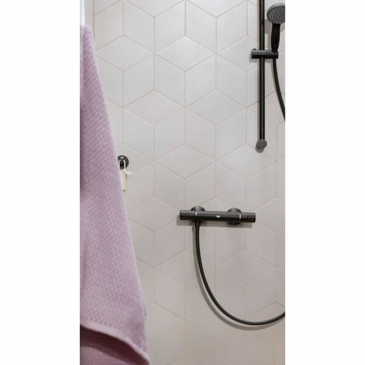 Mitigeur thermostatique de douche Grohe Precision Start noir mat
