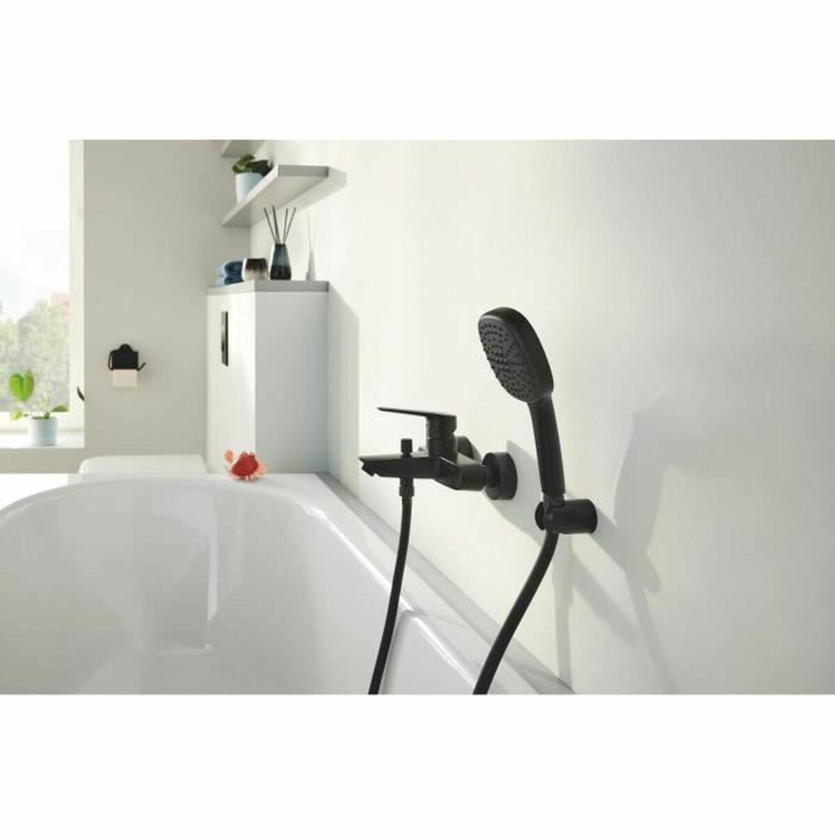 Grohe Pomme De Douche Grohe Noir Noir Mat Silicone