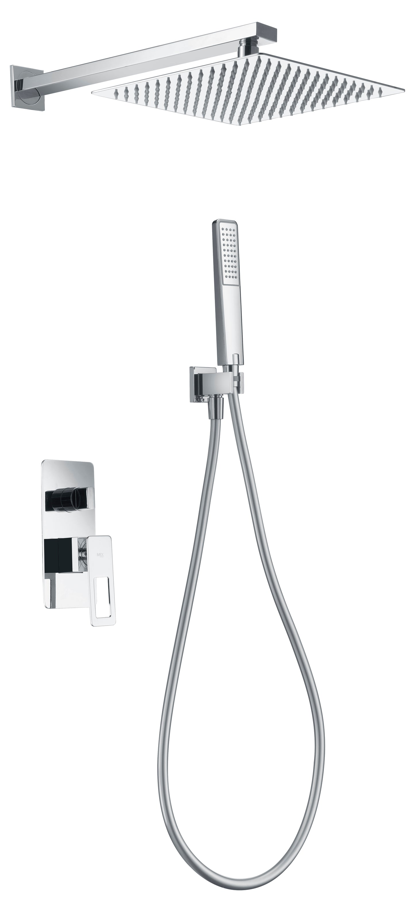 Ensemble de douche encastré IMEX Suecia finition chrome - BDC032-6