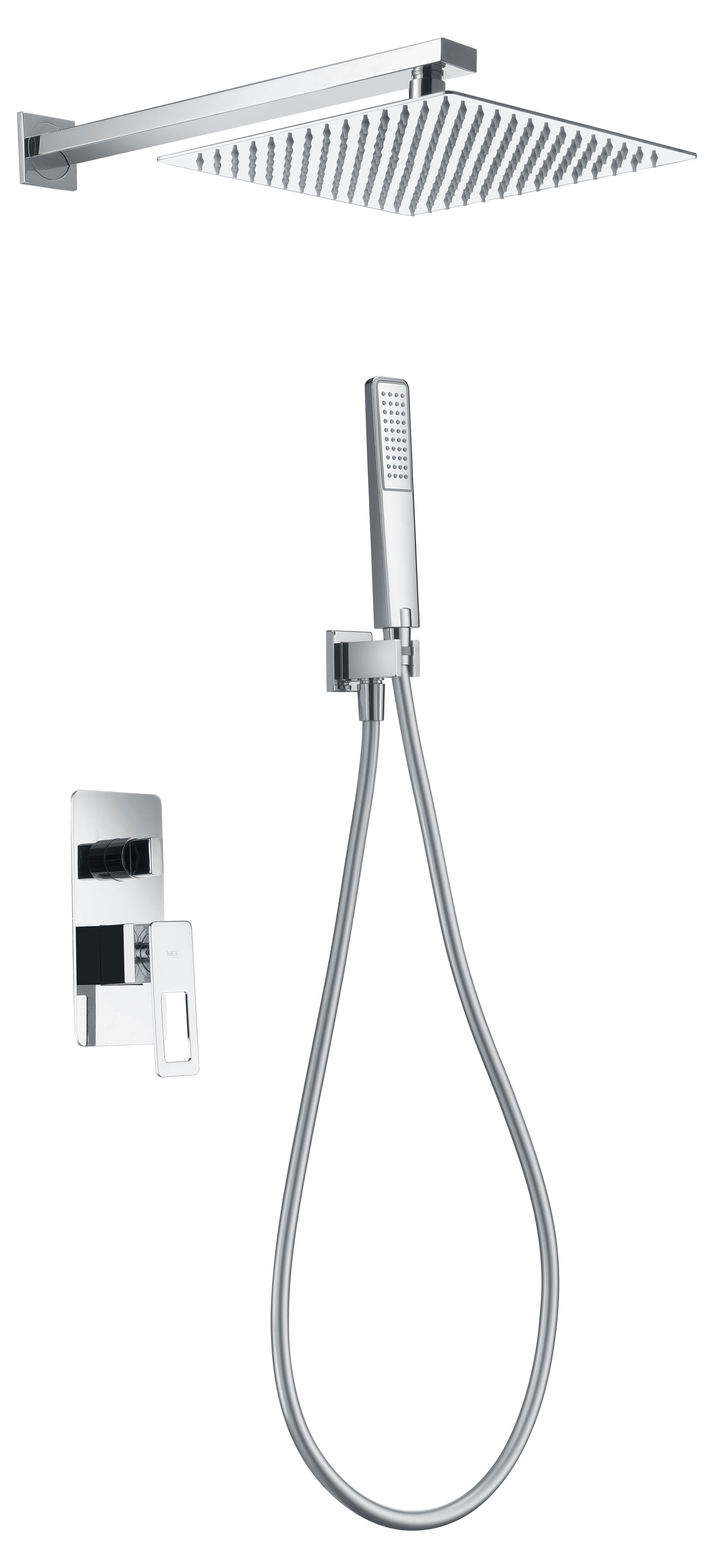 Ensemble de douche encastré IMEX Suecia finition chrome - BDC032-6
