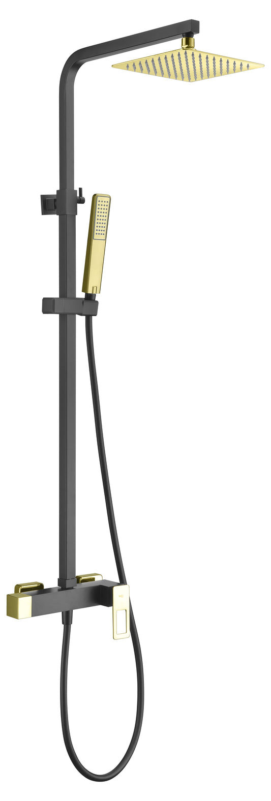 Colonne de douche IMEX Suecia Noir et or brillant