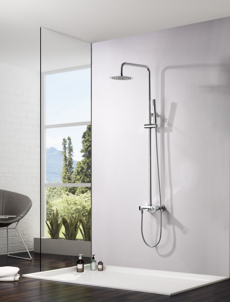 Colonne de douche IMEX Olimpo Chrome en ambiance