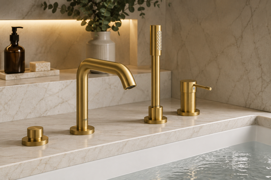 GROHE Essence Façade Combiné Monocommande 4 Trous – Warm Sunset Brossé