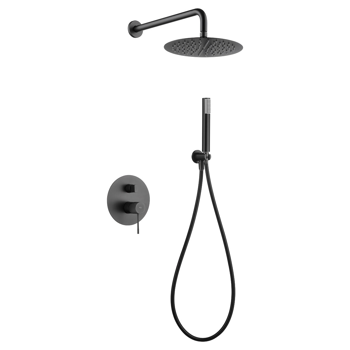 Ensemble de douche encastré IMEX Line finition black gun metal - GPD038/BGM