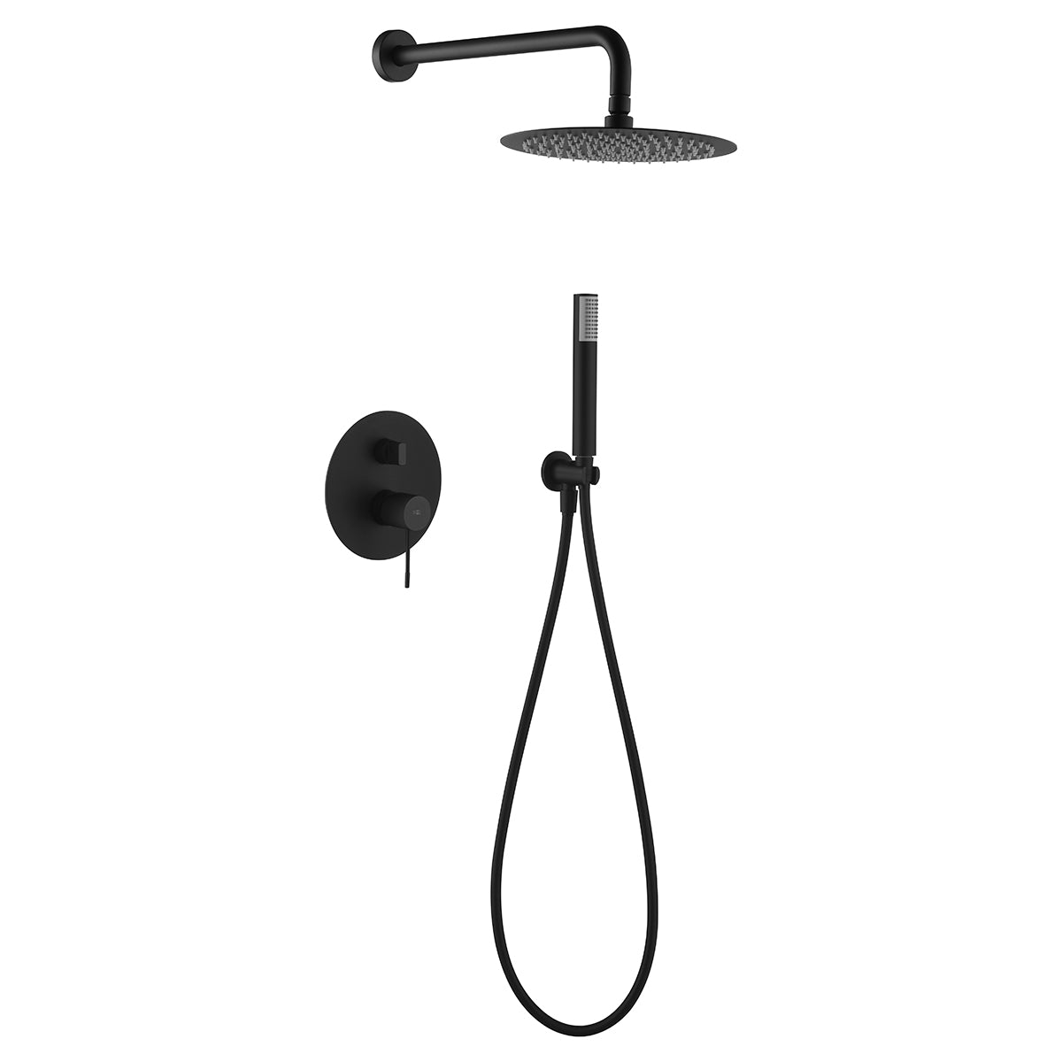 Ensemble de douche encastré IMEX Line finition noir mat - GPD038/NG