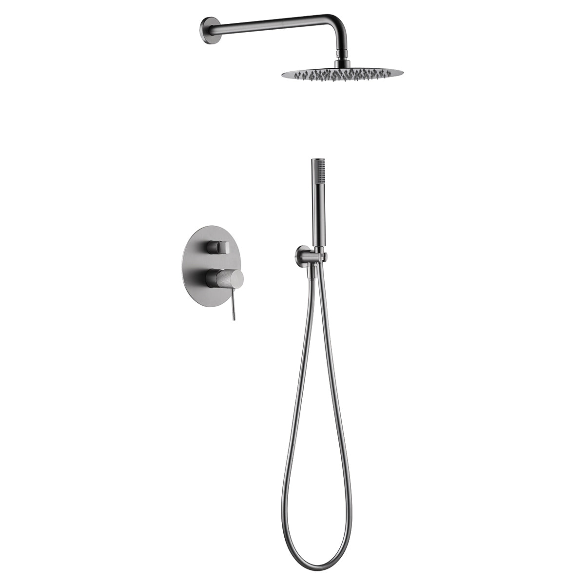 Ensemble de douche encastré IMEX Line finition nickel brossé - GPD038/NQ