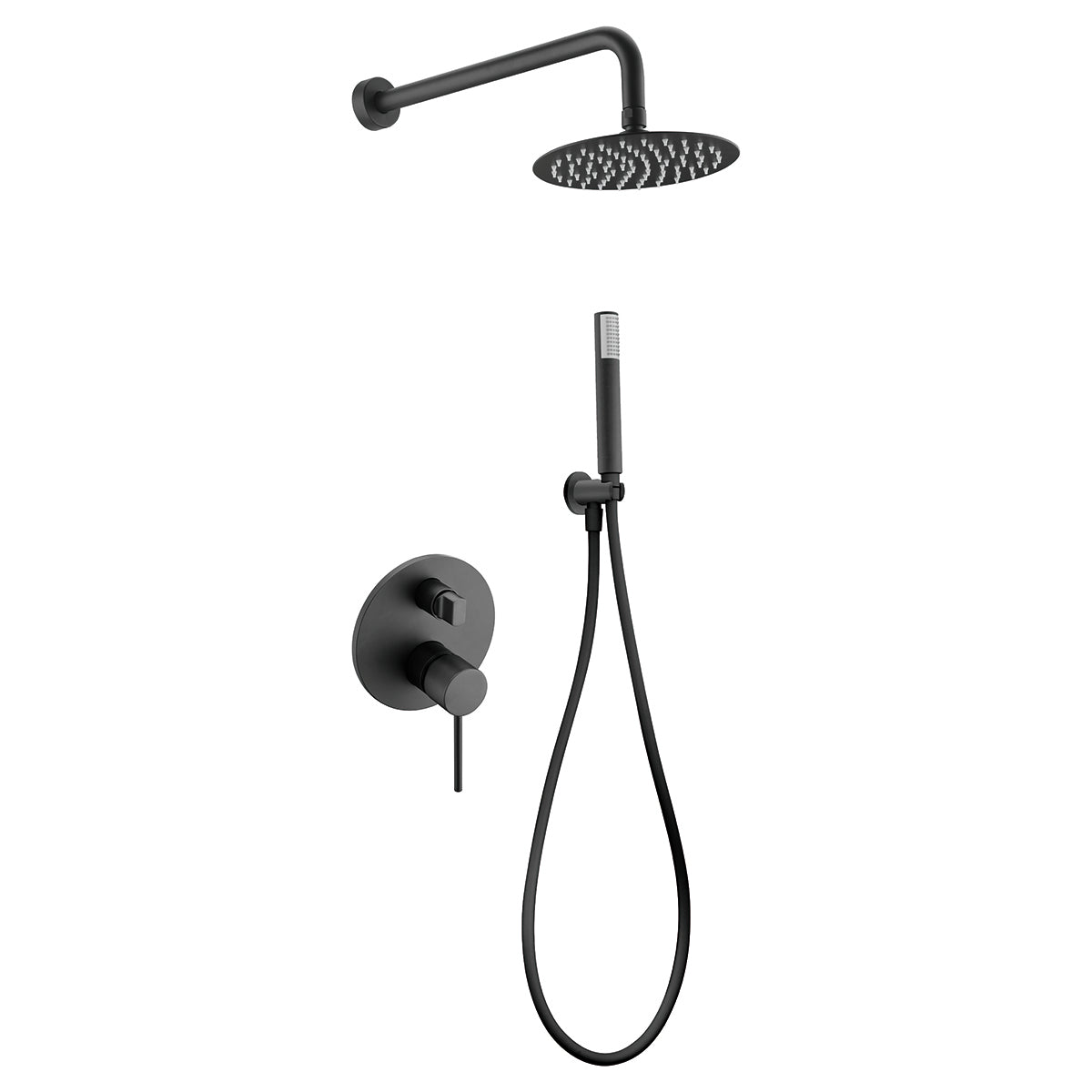Ensemble de douche encastré IMEX Milos finition noir mat - GPMS045/NG