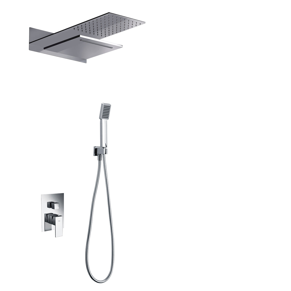 Ensemble de douche encastré thermostatique IMEX Rodas chromé