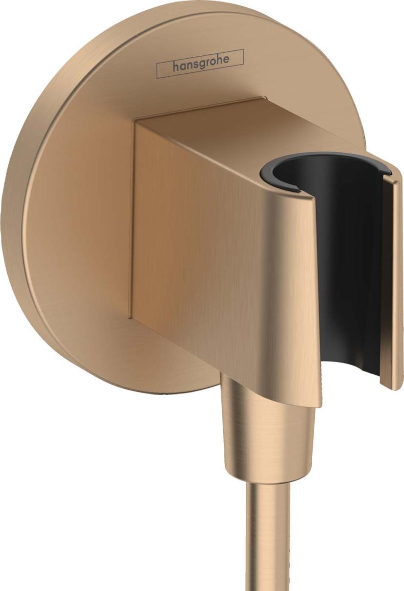 Support et raccord mural Hansgrohe Porter FixFit S bronze brossé 26888140