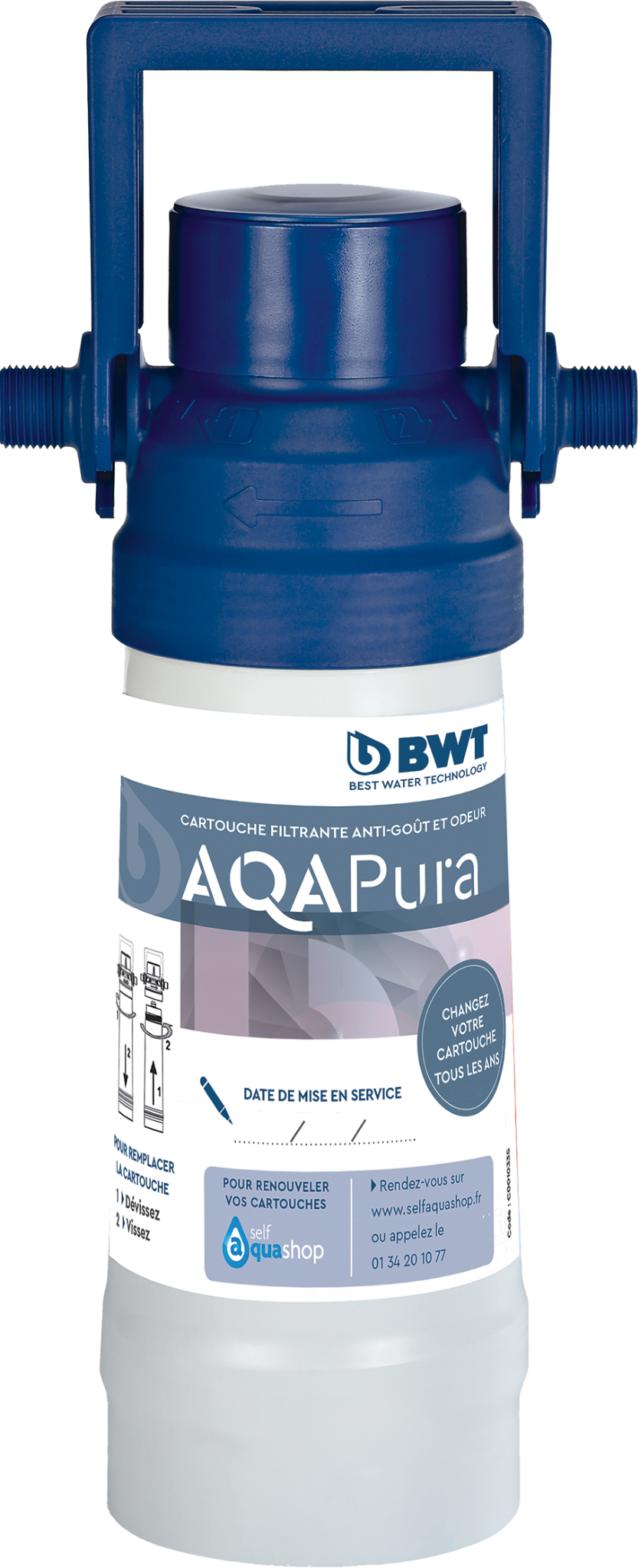 Filtre sous évier BWT Aqa Pura avec cartouche à charbon actif