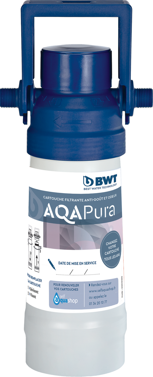 Filtre sous évier BWT Aqa Pura avec cartouche à charbon actif