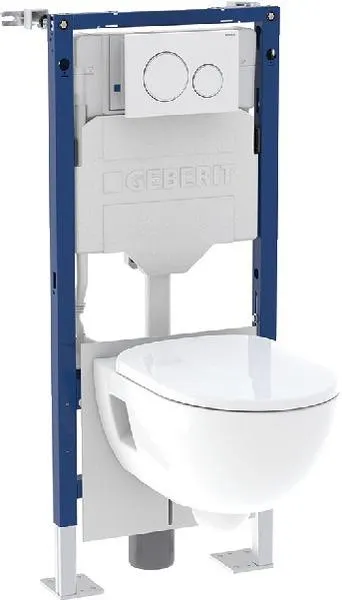Bâti-pack WC suspendu Geberit Duofix 112 cm avec plaque Sigma20 et cuvette Renova – 118.311.KJ.2