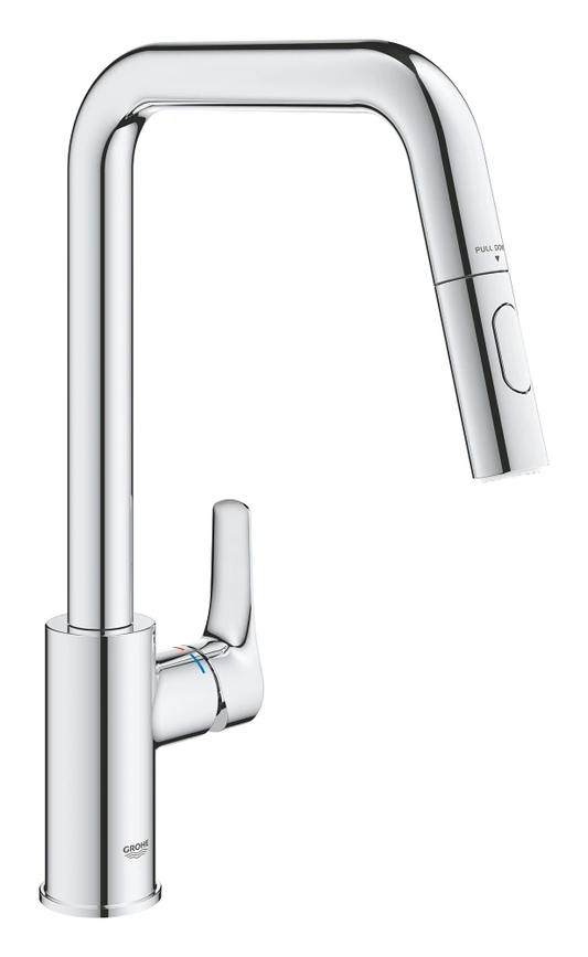 Mitigeur Évier Bec Haut Douchette Extractible GROHE Eurosmart 30619000
