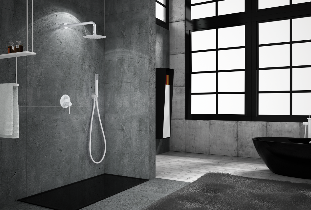Ensemble de douche encastré IMEX Milos Stick – 4 finitions
