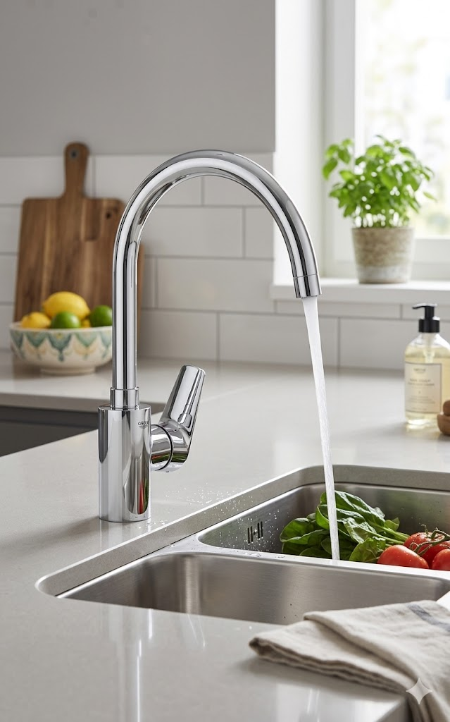 Mitigeur Évier BauEdge Bec Haut GROHE 31590000