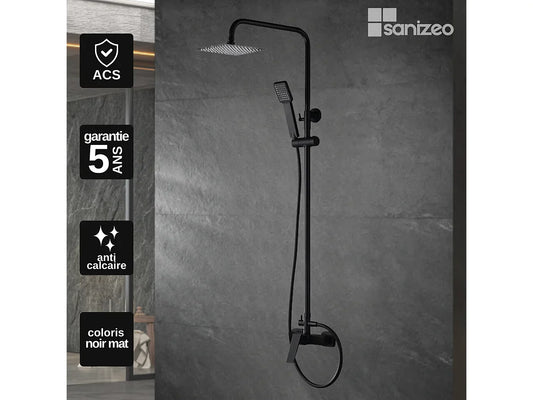 Colonne de douche IMEX Art Noir mat