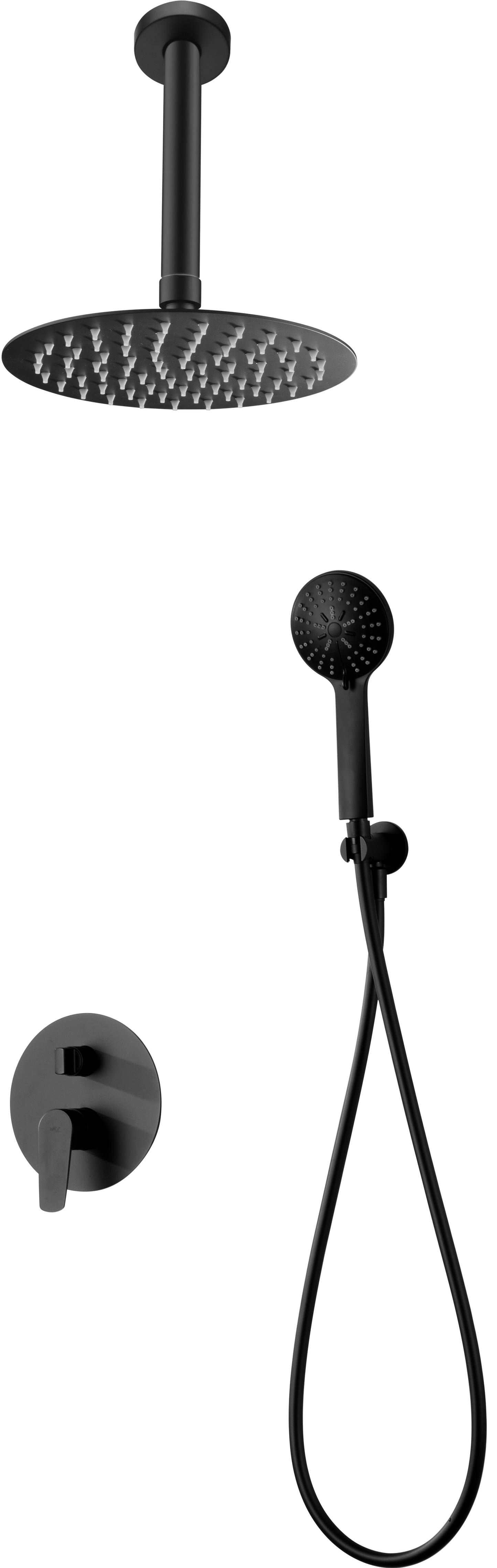 Ensemble de douche encastré IMEX Bruselas noir mat GPBR046/NG
