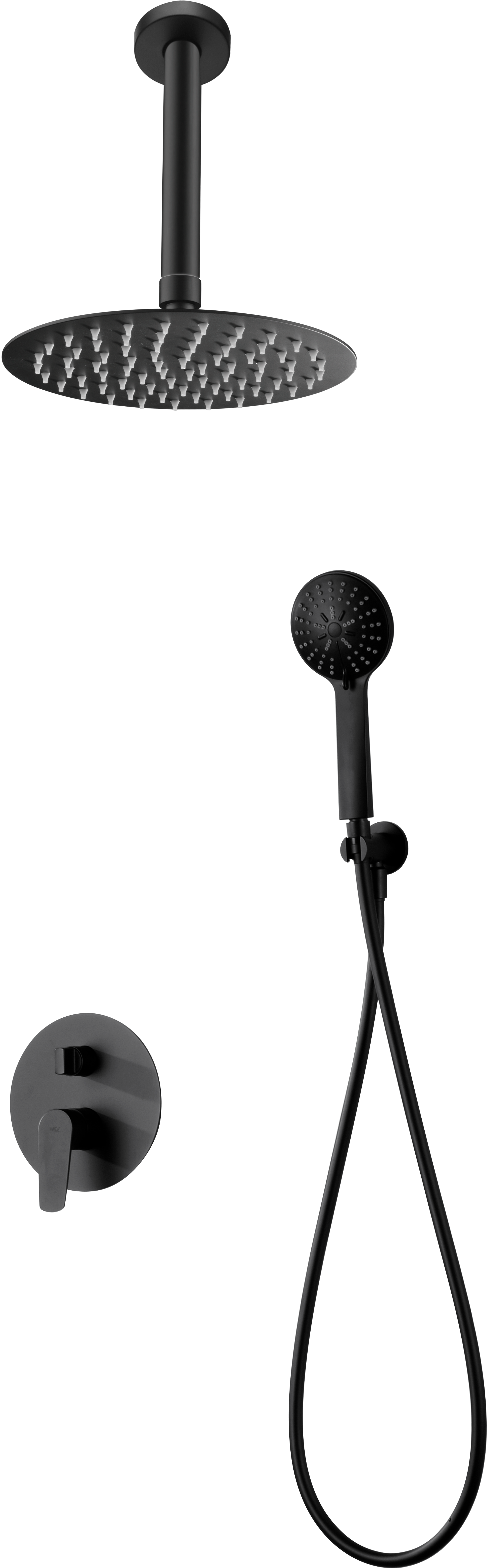 Ensemble de douche encastré IMEX Bruselas noir mat GPBR046/NG