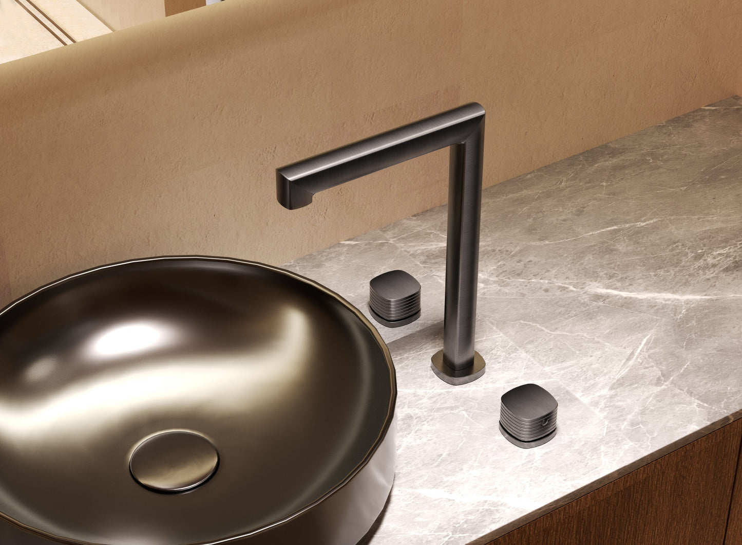 IMEX Firenze Black Gun Metal pour vasque à poser BAF065/BGM