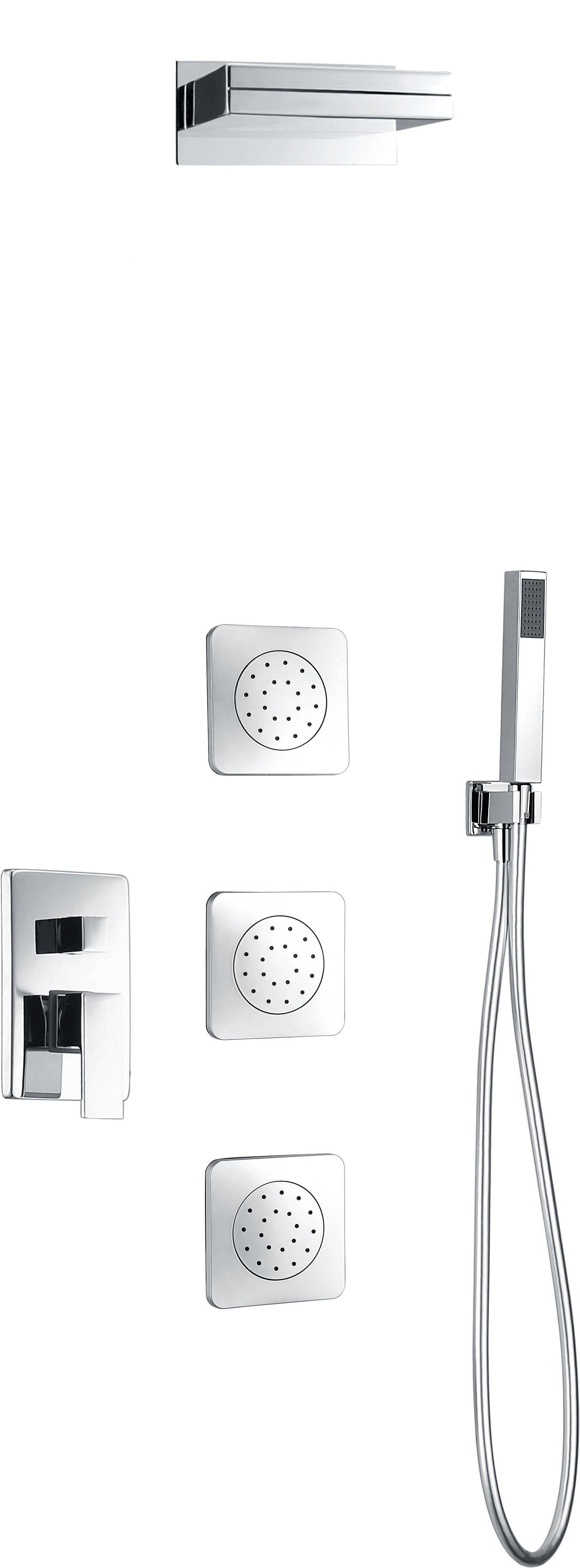 Ensemble de douche encastré IMEX Formentera Chrome