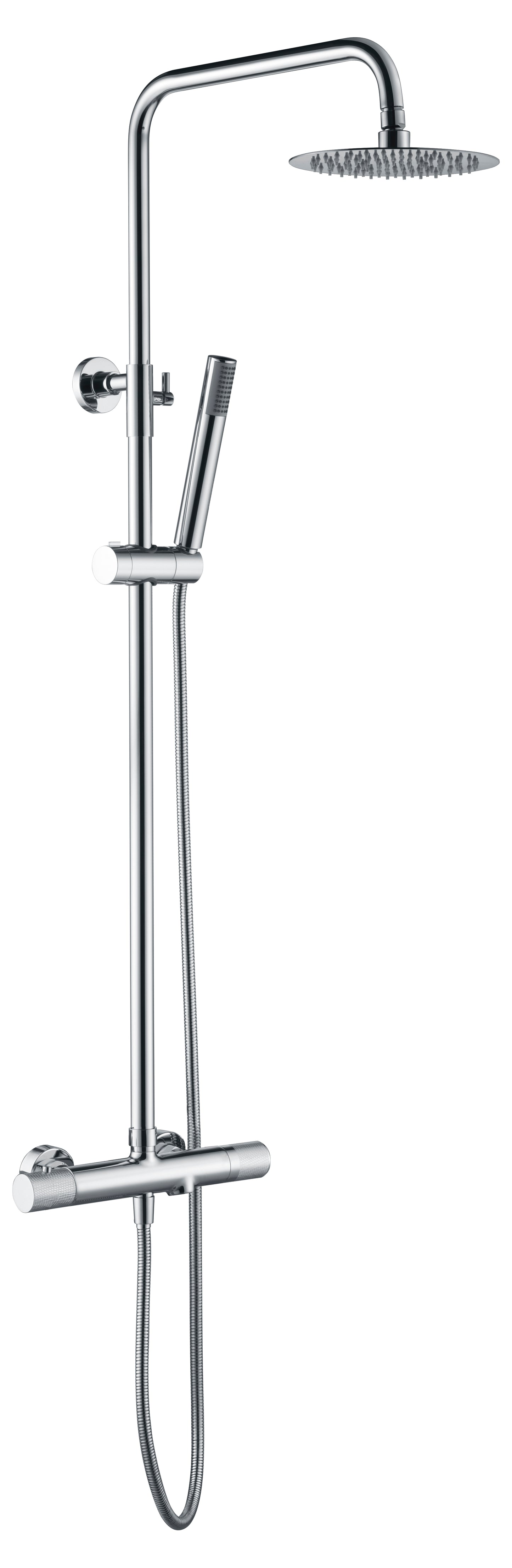 Ensemble baignoire douche thermostatique IMEX Line chromé BTD038-B