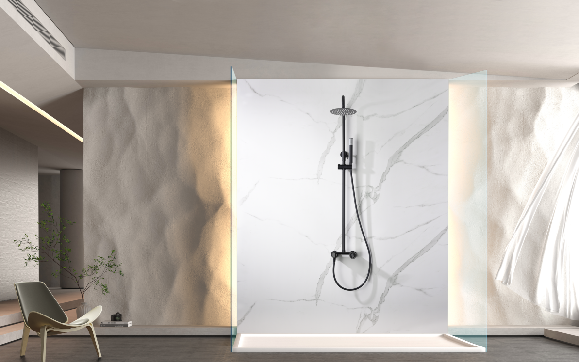 Photo ambiance colonne de douche IMEX Olimpo Noir mat