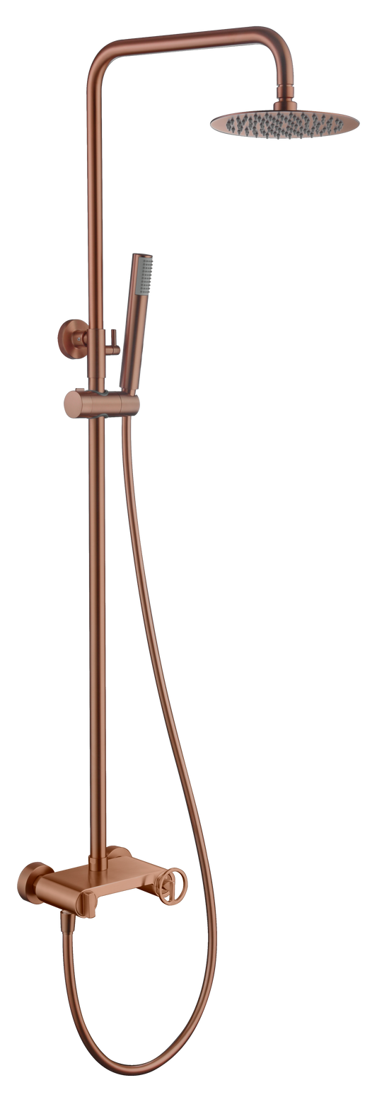Colonne de douche IMEX Olimpo Or rose brossé