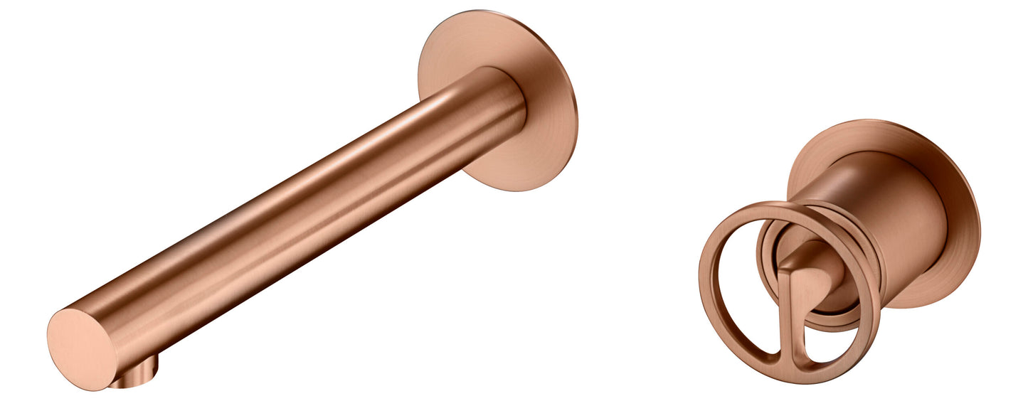 Mitigeur lavabo encastré IMEX Olimpo Or rose brossé