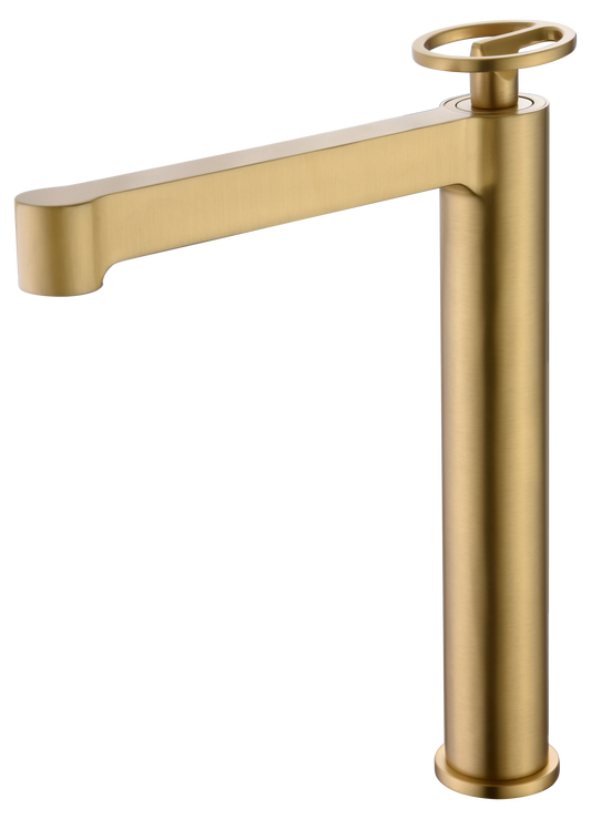 Mitigeur lavabo haut IMEX Olimpo Or brossé