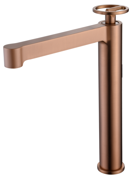 Mitigeur lavabo haut IMEX Olimpo Or rose brossé