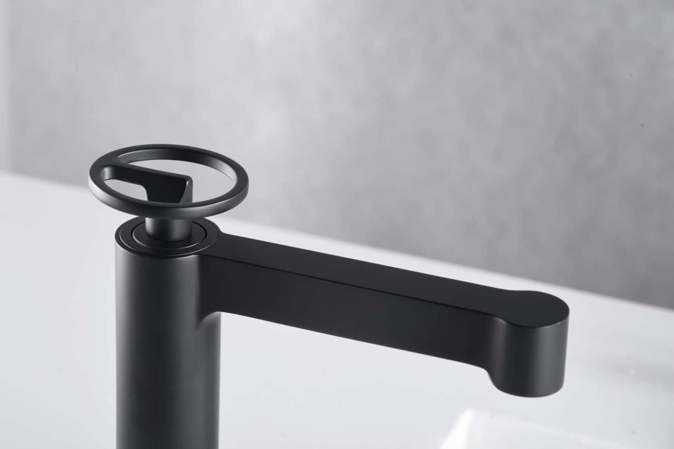 Photo ambiance mitigeur lavabo IMEX Olimpo Noir mat