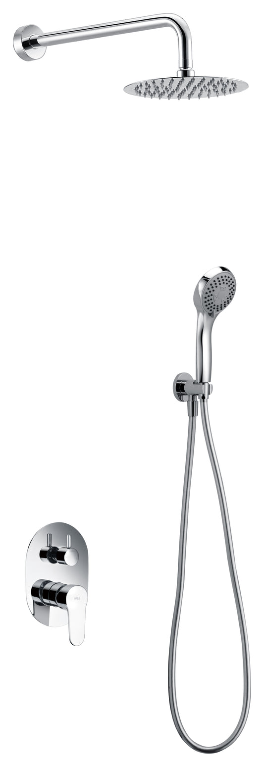 Ensemble de douche encastré IMEX Oslo chromé GPE005