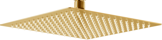 Pommeau carré IMEX 20 x 20 cm Or brossé
