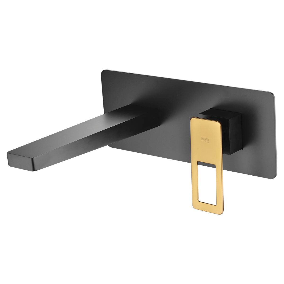 Mitigeur lavabo encastré IMEX Suecia Noir Or brillant
