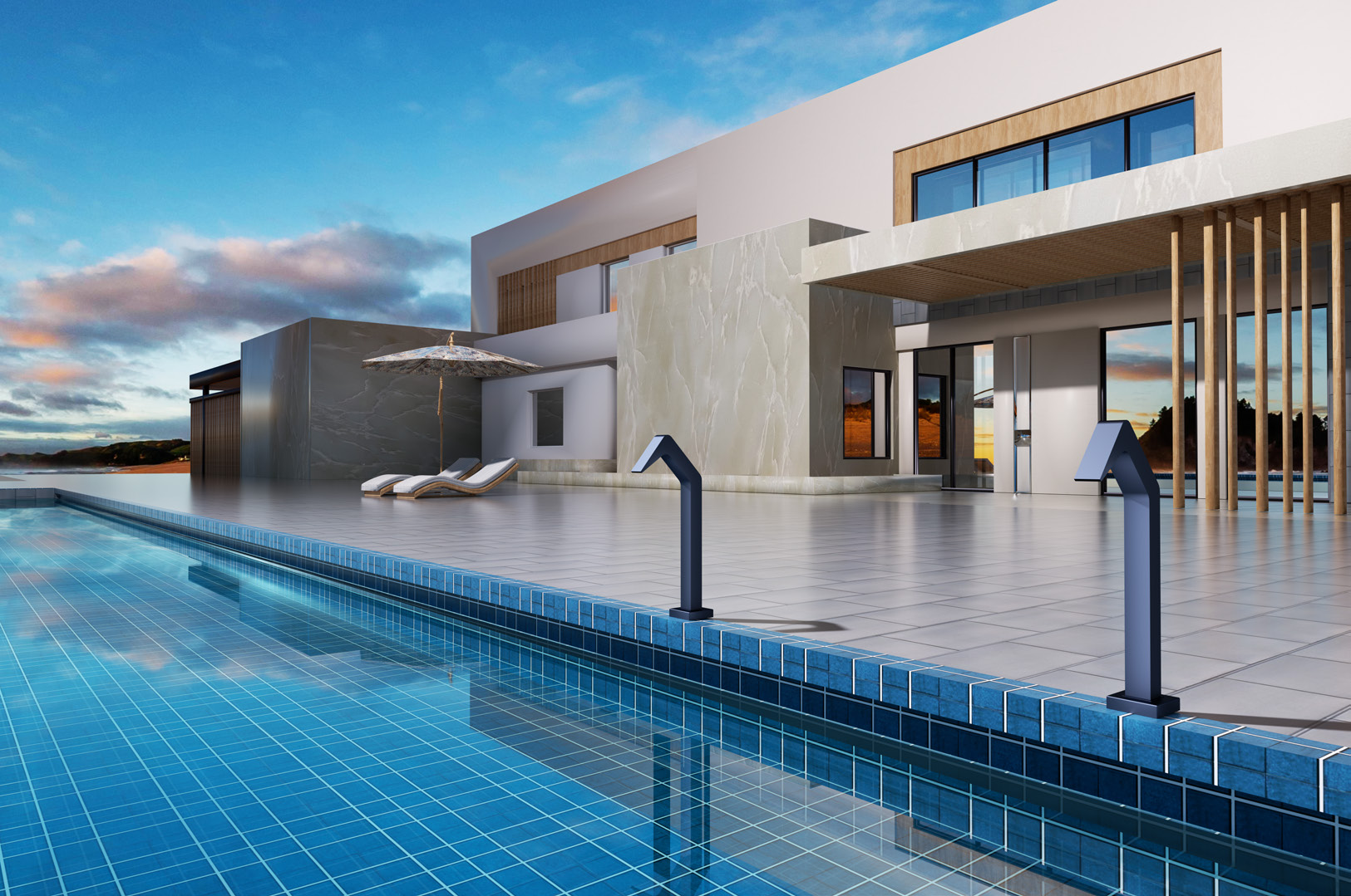 Douche de piscine Poolimex Oklahoma noir mat inox 316