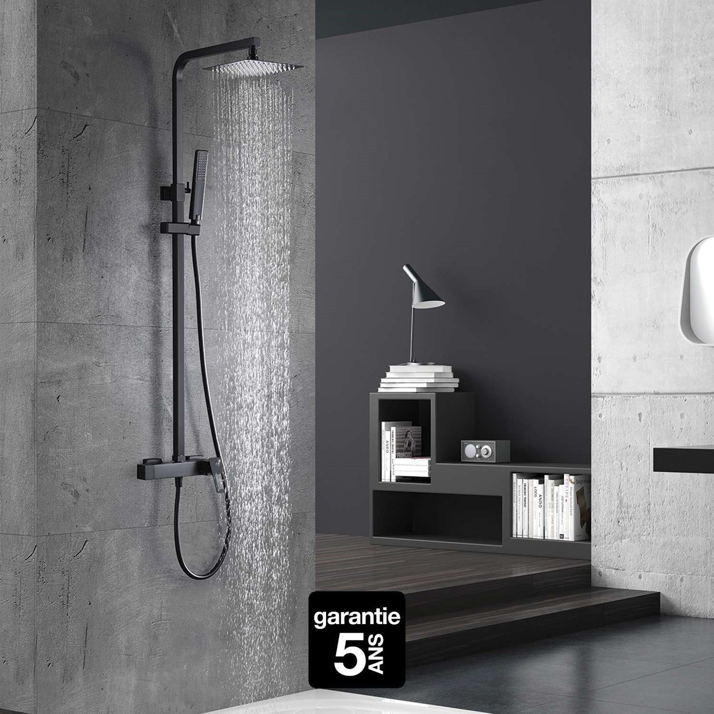 Colonne de douche IMEX Suecia Noir mat