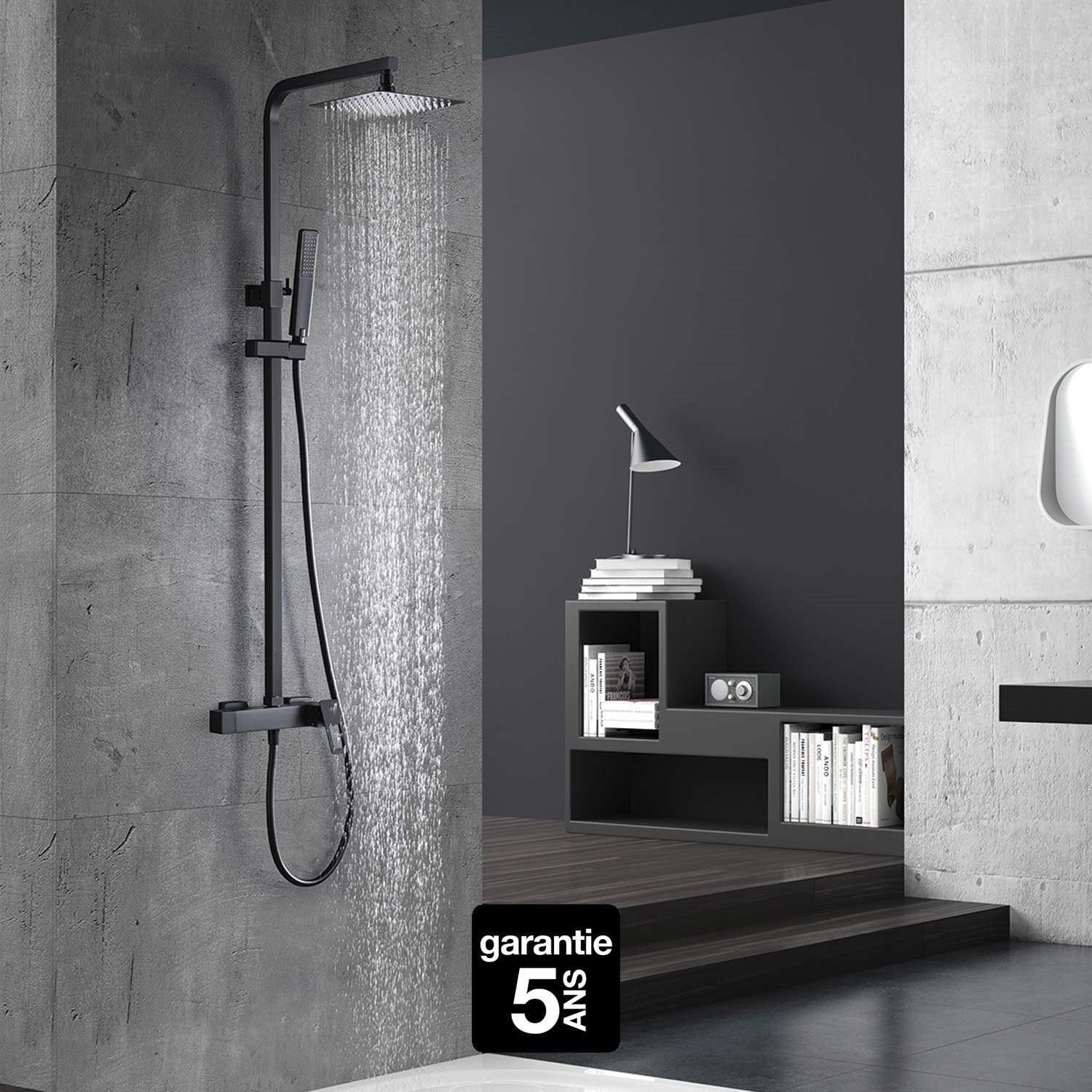 Colonne de douche IMEX Suecia Noir mat